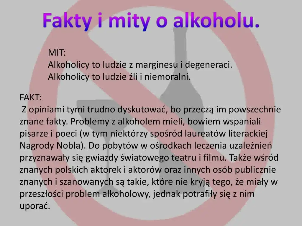 Zdjęcie Fakty i mity o uzależnieniu od alkoholu – co powinieneś wiedzieć?